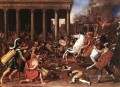 Destruction du temple classique peintre Nicolas Poussin